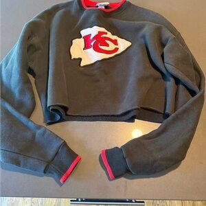 Vintage oversized Kansas City Chiefs Cropped Sweatshirt